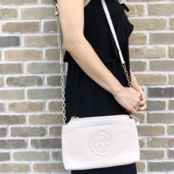 🚫Tory Burch Bombe Chain Crossbody In Light Oak - Picture 8 of 8